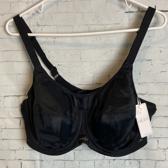 Elomi NWT Energise Black Sports Bra size 40DD Extra Support Sportsbra Plus Size - Picture 4 of 16